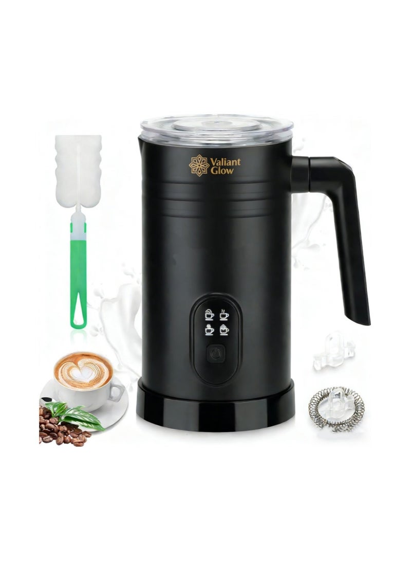 توهج شجاع جهاز خفق الحليب، جهاز تبخير الحليب الكهربائي 4 في 1، 4 أوضاع لخفق الحليب، صانع رغوة ساخن وبارد أوتوماتيكي ومدفئ حليب للاتيه والكابتشينو والماكياتو، 400 وات (أحدث إصدار 2026) - Image 1